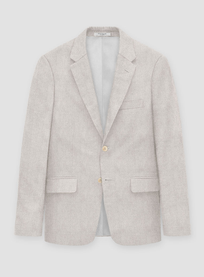 Italian Linen Cenaro Herringbone Suit - Image 2