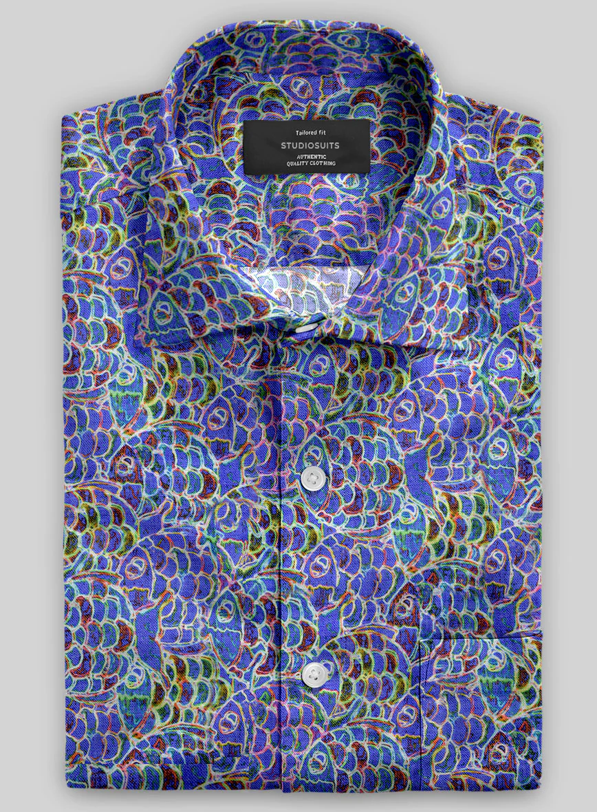 Italian Linen Damaxo Shirt - Image 2