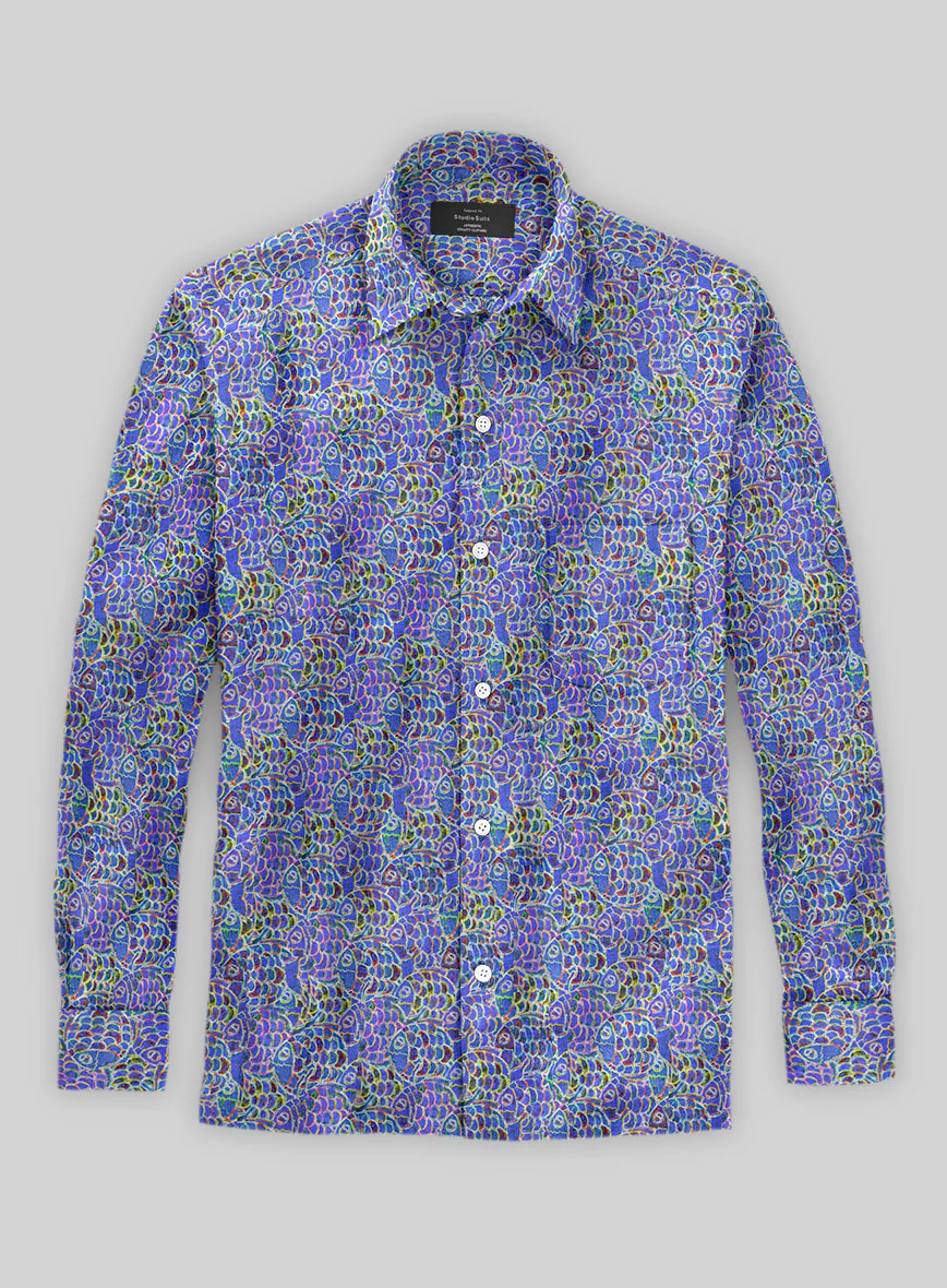 Italian Linen Damaxo Shirt - Image 2