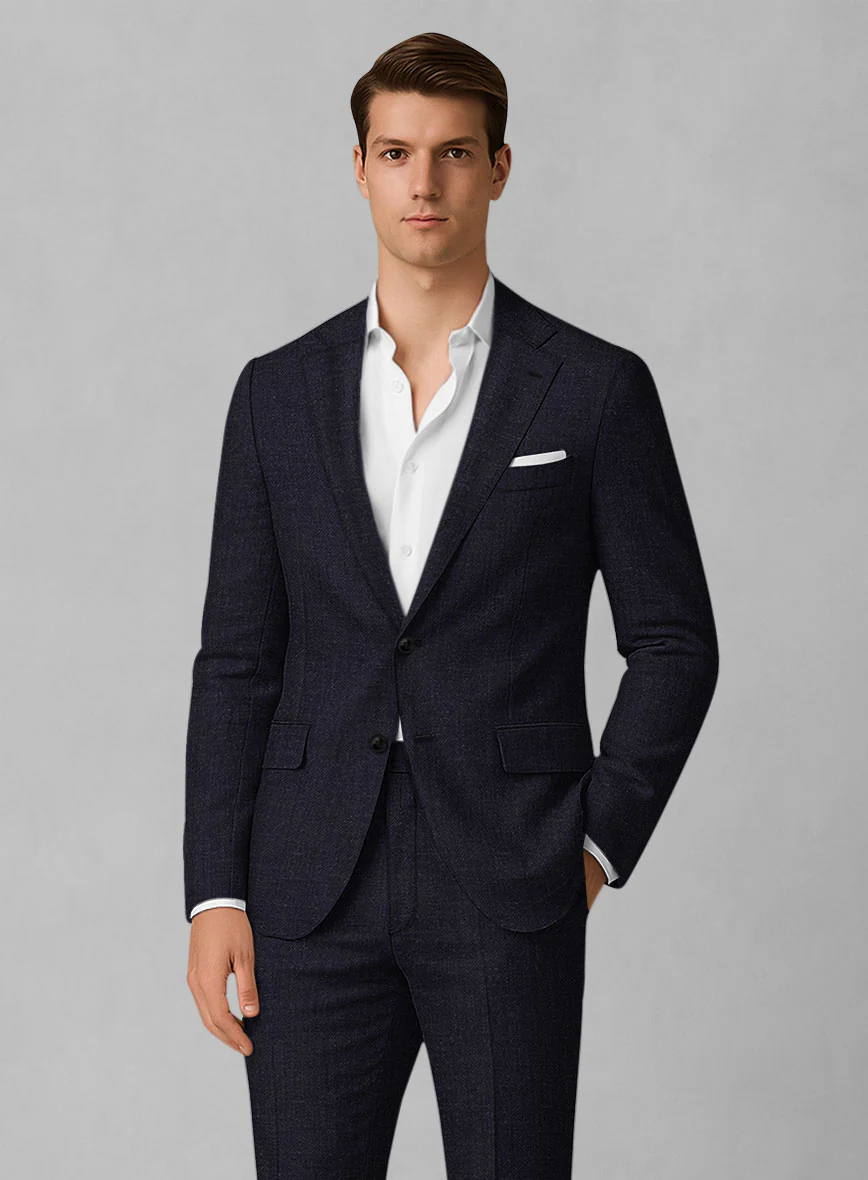 Italian Linen Deep Navy Suit - Image 3