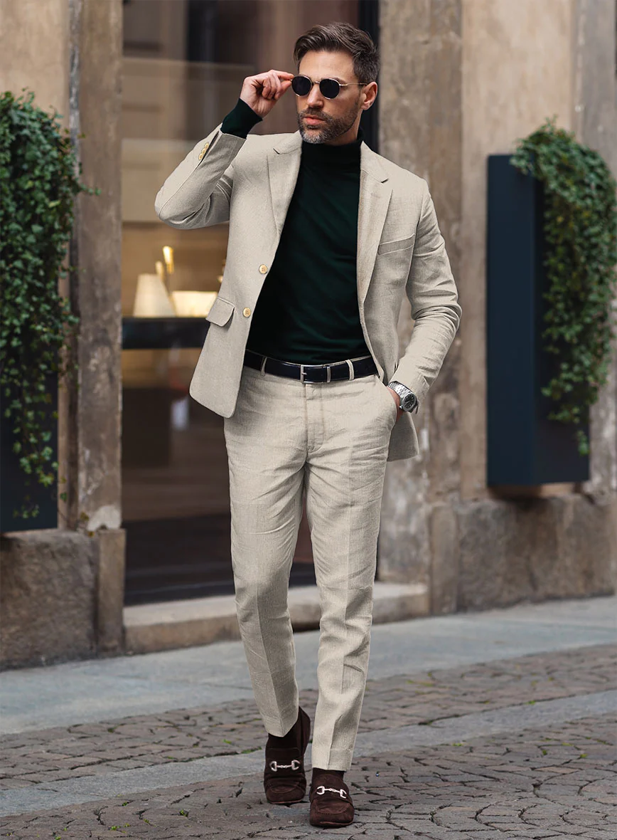 Italian Linen Demetrio Suit - Image 2