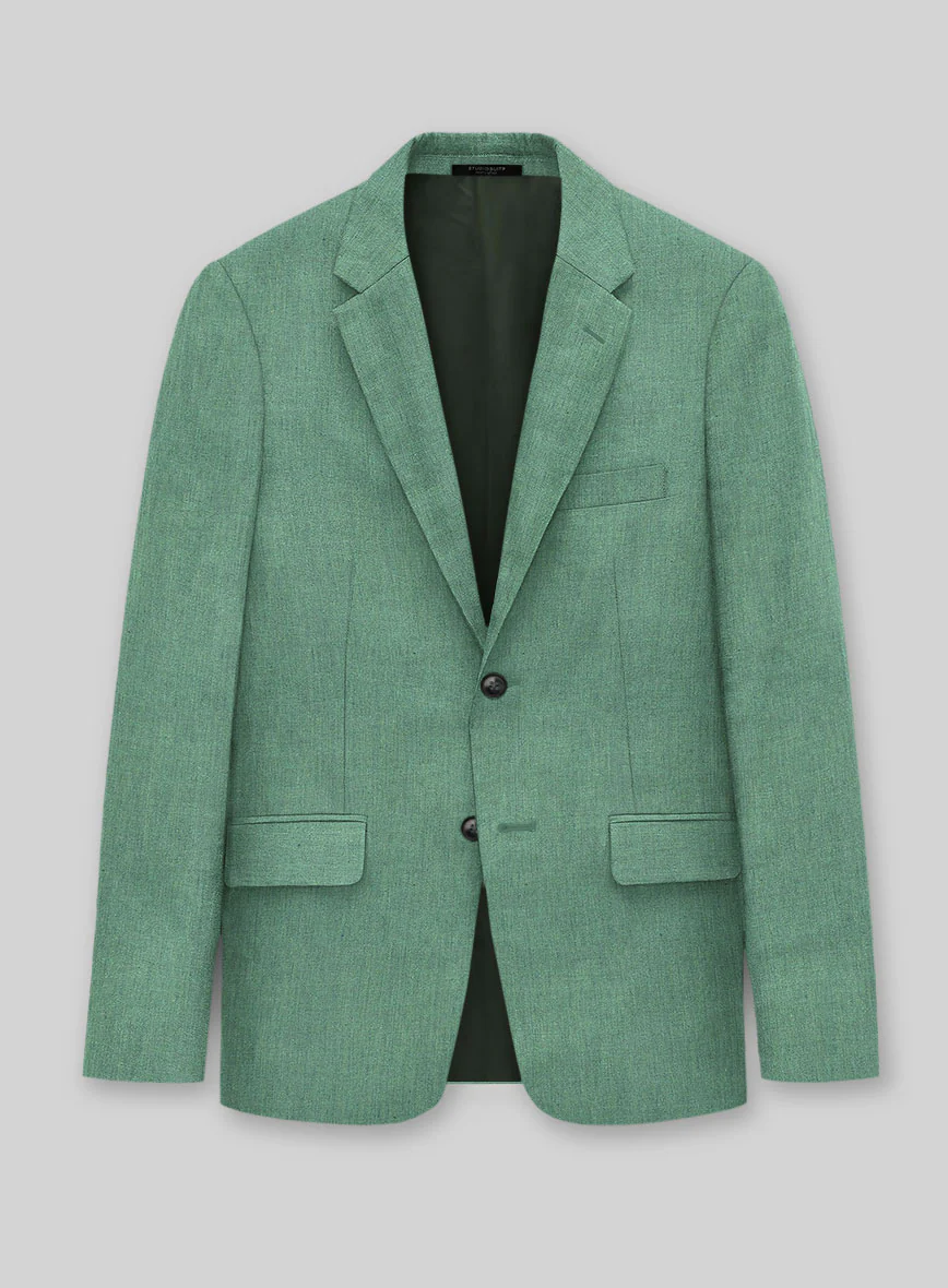 Italian Linen Fern Green Suit - Image 2