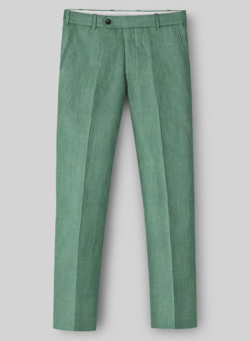 Italian Linen Fern Green Suit - Image 4