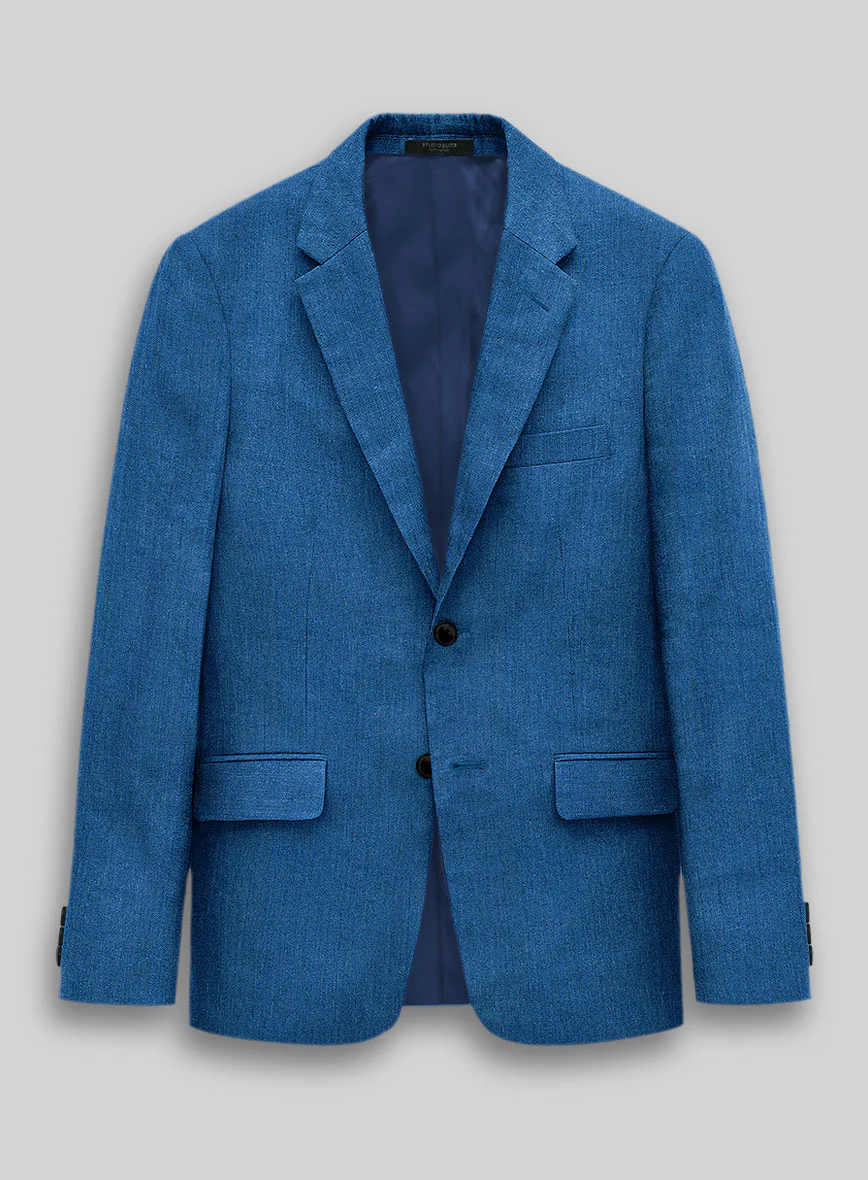 Italian Linen French Blue Suit - Image 3
