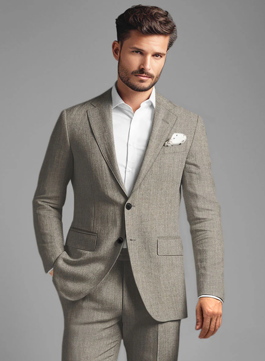 Italian Linen French Brown Jacket - Image 2