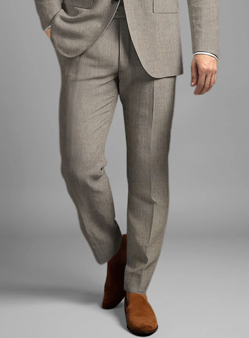 Italian Linen French Brown Suit - Image 6