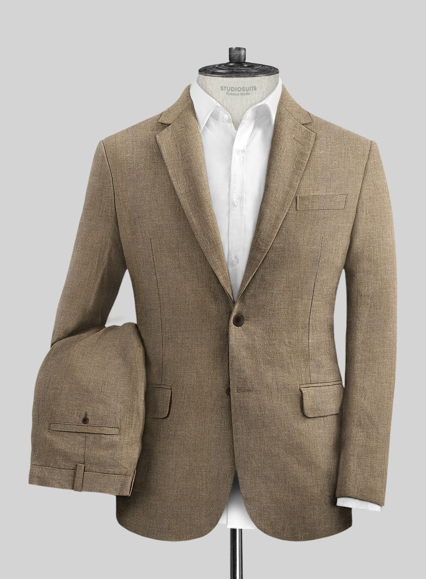 Italian Linen Irish Brown Suit - Image 2