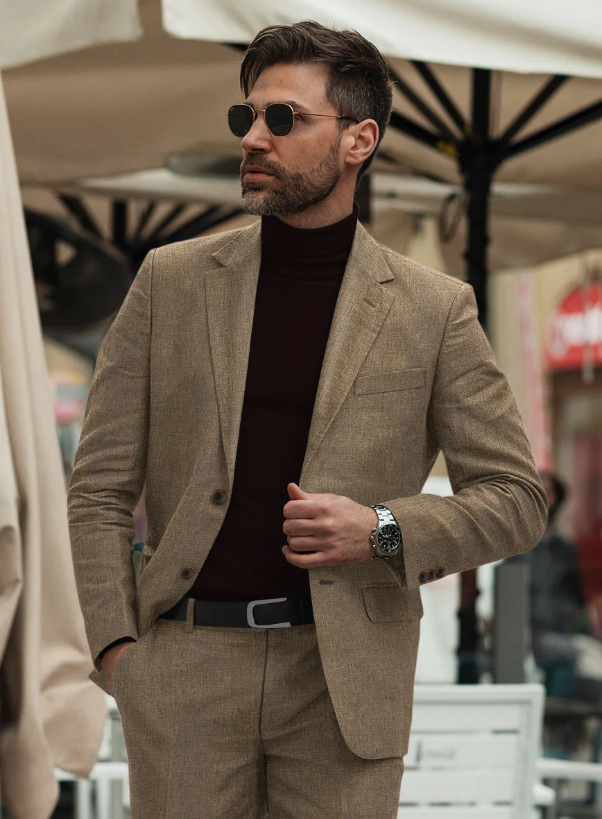 Italian Linen Irish Brown Suit - Image 4