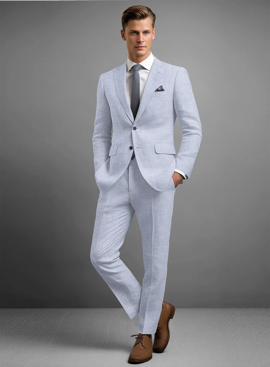 Italian Linen Lavender Mist Suit - Image 2
