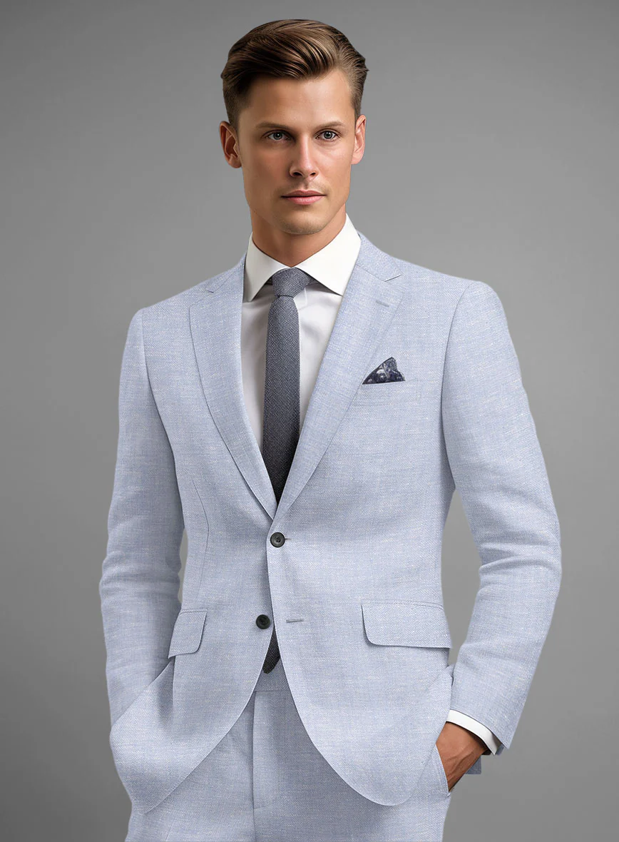 Italian Linen Lavender Mist Suit - Image 4