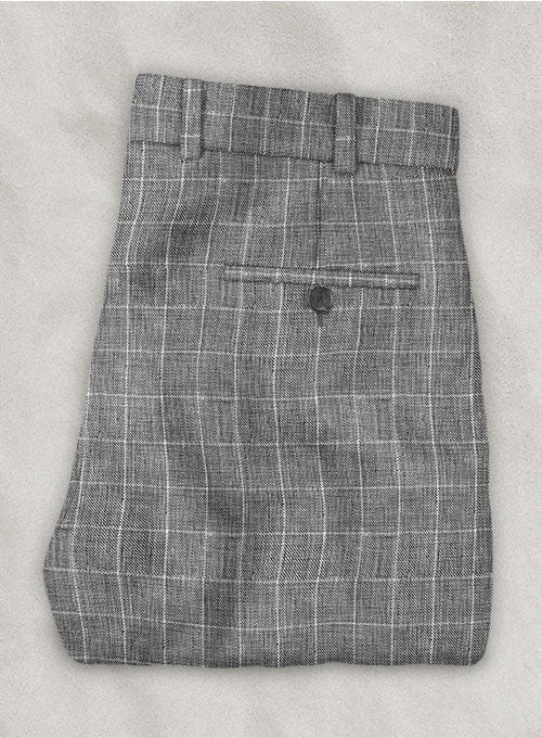 Italian Linen Lusso Black Pants - Image 4
