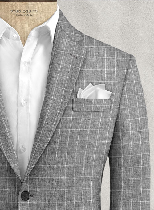 Italian Linen Lusso Black Suit - Image 4