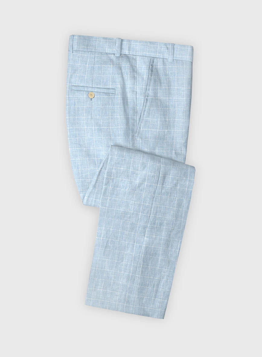 Italian Linen Lusso Blue Suit - Image 4