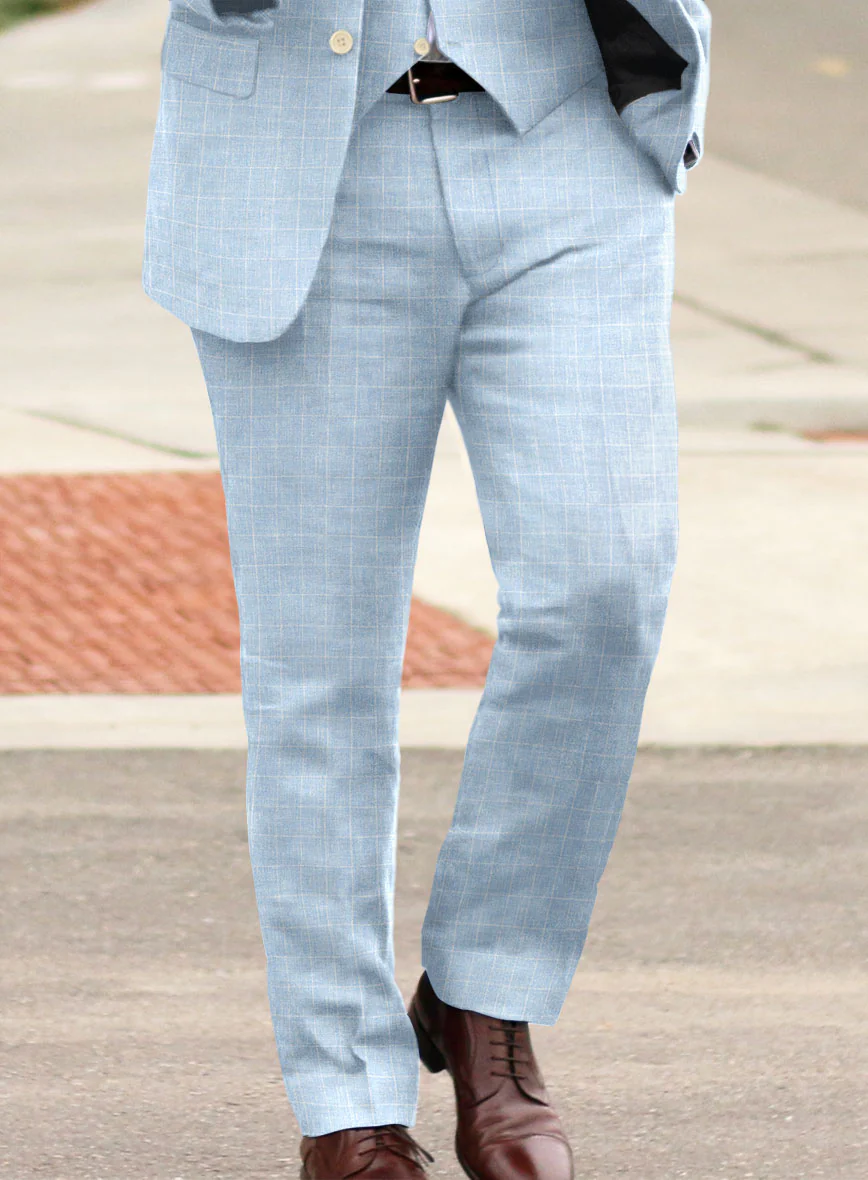 Italian Linen Lusso Blue Suit - Image 5