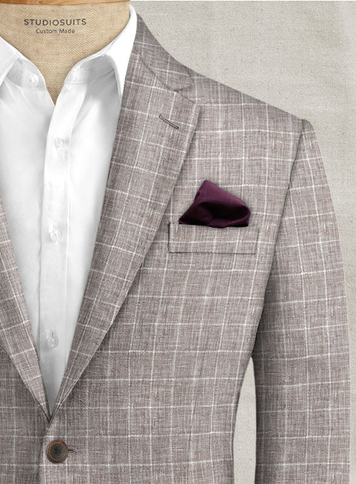 Italian Linen Lusso Brown Jacket - Image 3