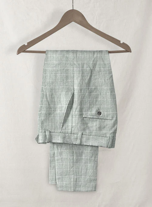Italian Linen Lusso Gray Pants - Image 2