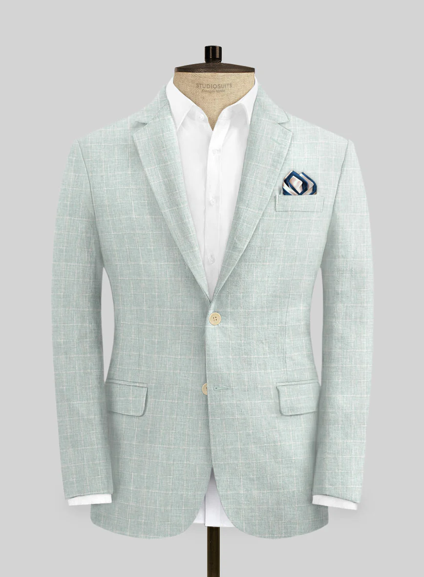 Italian Linen Lusso Summer Green Suit - Image 3