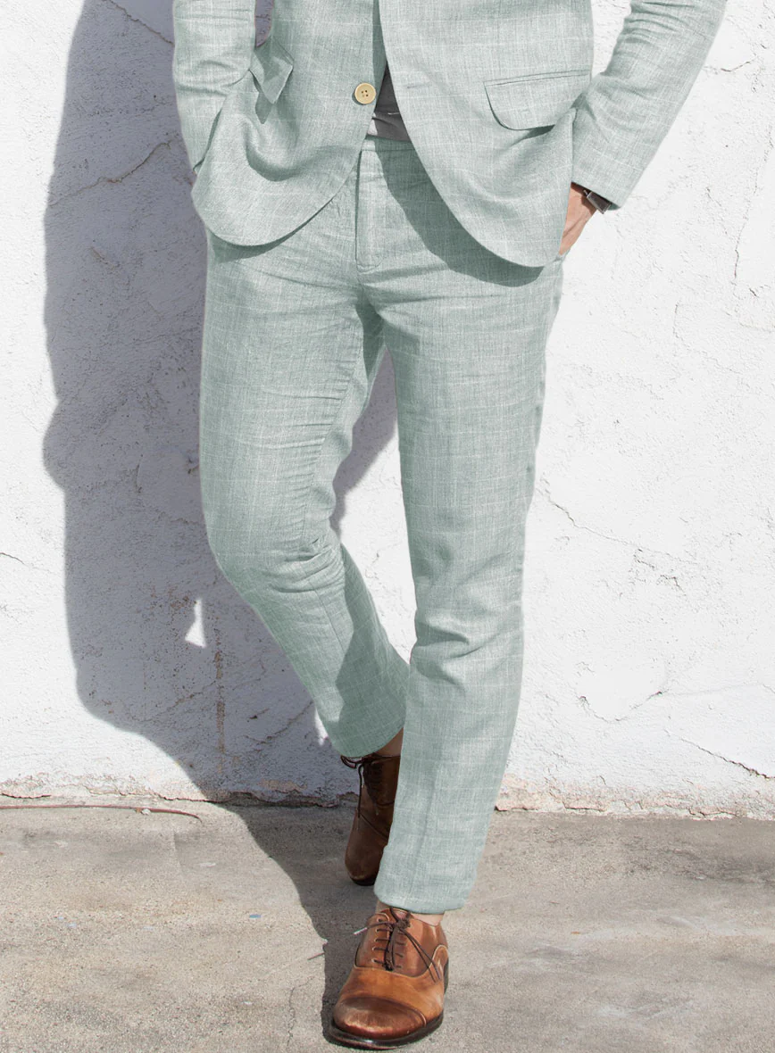 Italian Linen Lusso Summer Green Suit - Image 4