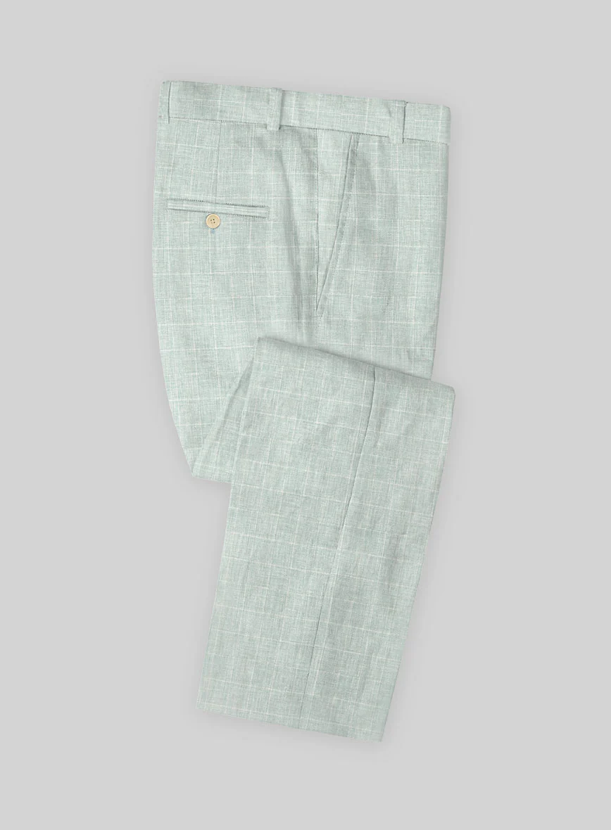 Italian Linen Lusso Summer Green Suit - Image 5