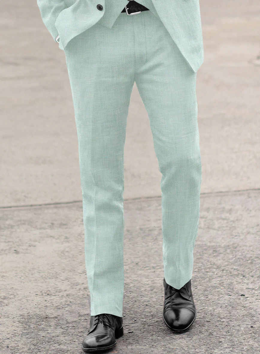 Italian Linen Mint Green Pants - Image 2