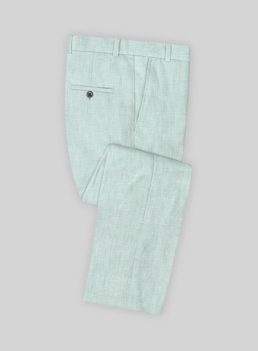 Italian Linen Mint Green Pants - Image 3