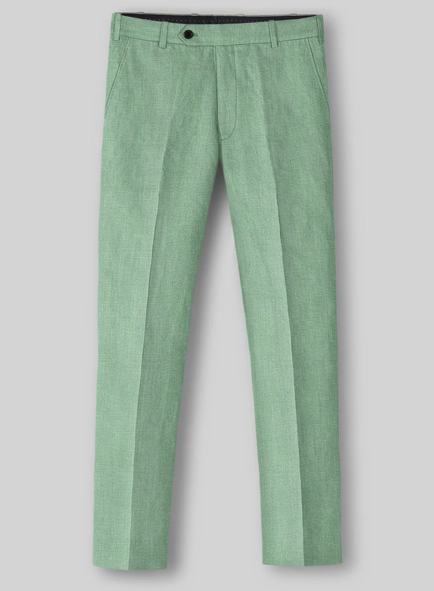 Italian Linen Mojito Green Suit - Image 4