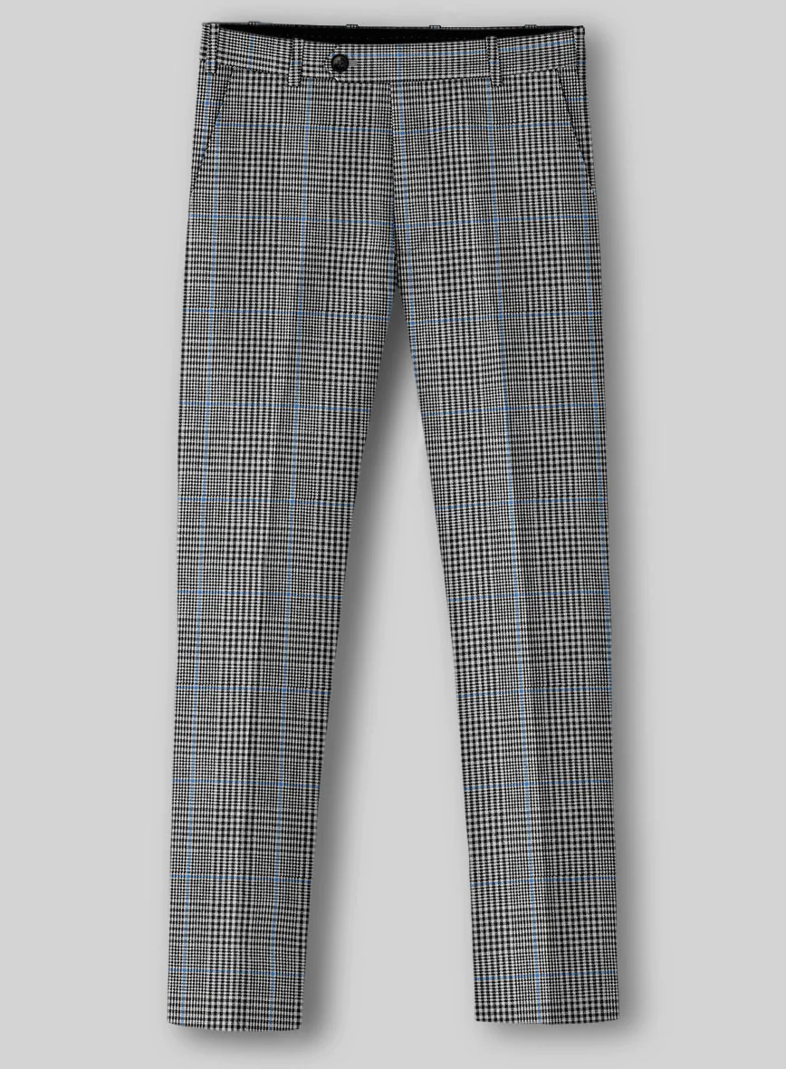 Italian Linen Monochrome Glen Check Suit - Image 5