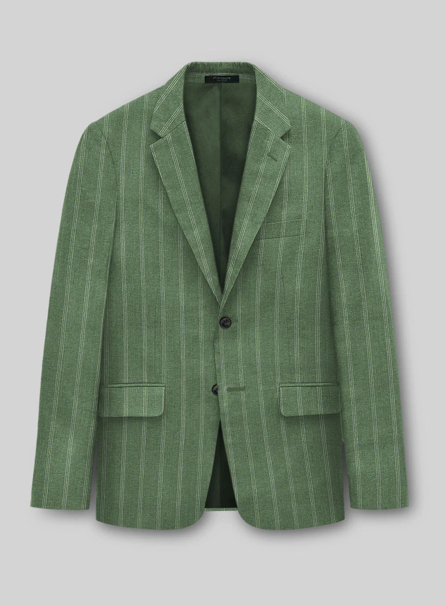 Italian Linen Mossaro Stripe Suit - Image 2