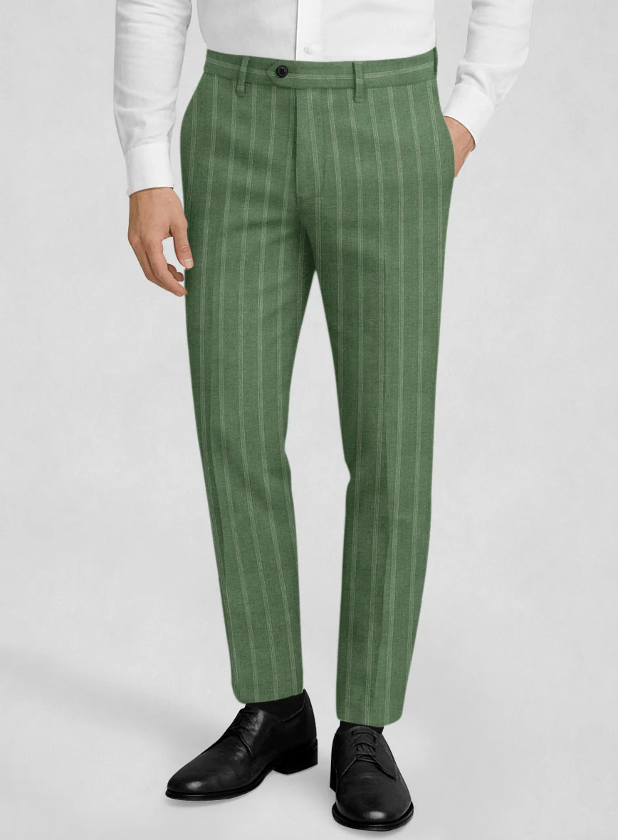 Italian Linen Mossaro Stripe Suit - Image 5