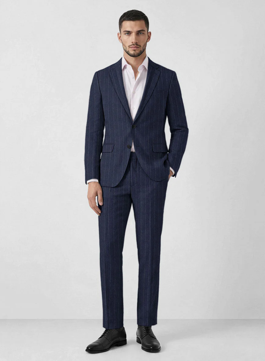 Italian Linen Navisto Stripe Suit