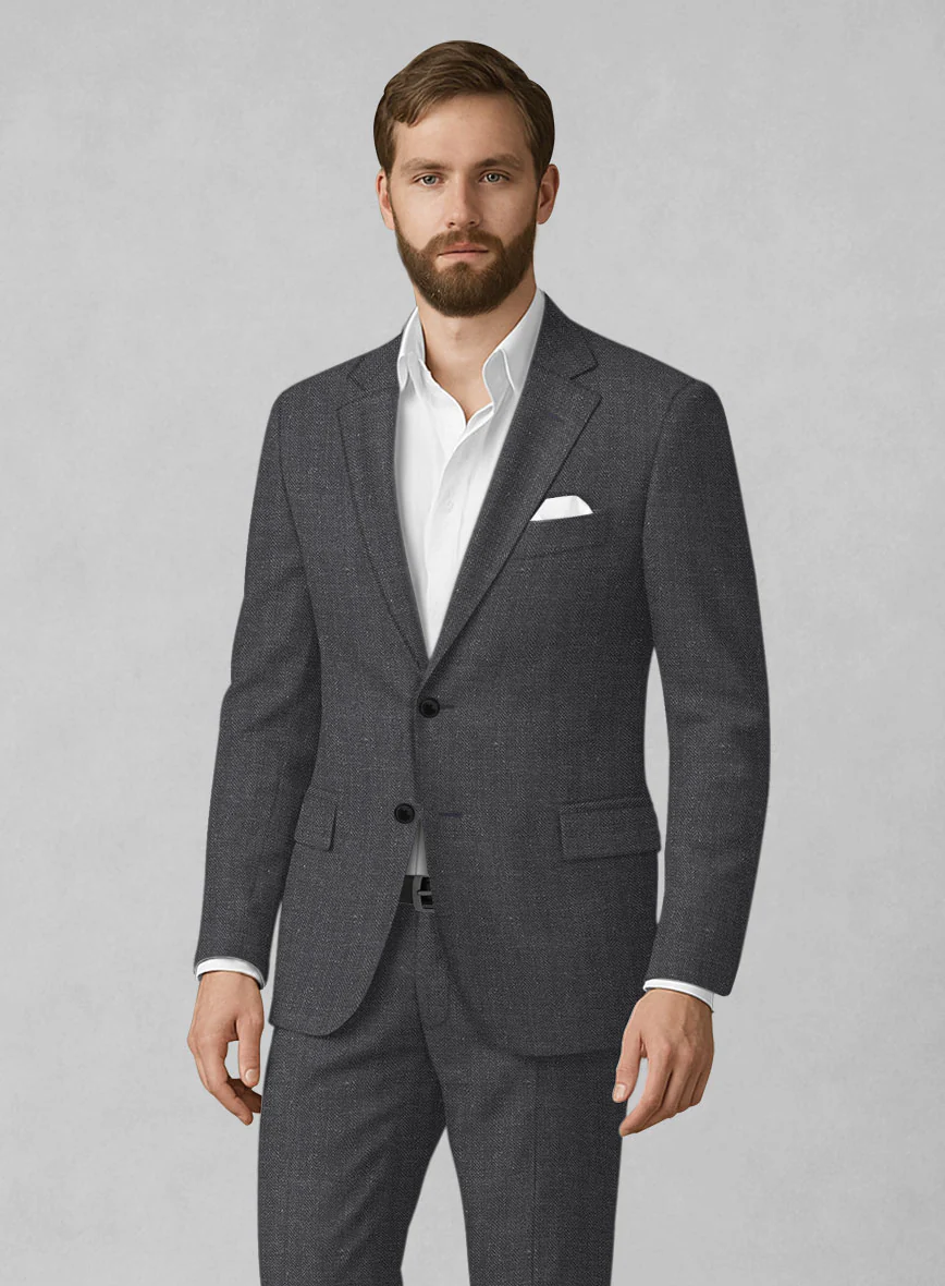 Italian Linen Nottegno Herringbone Jacket - Image 2