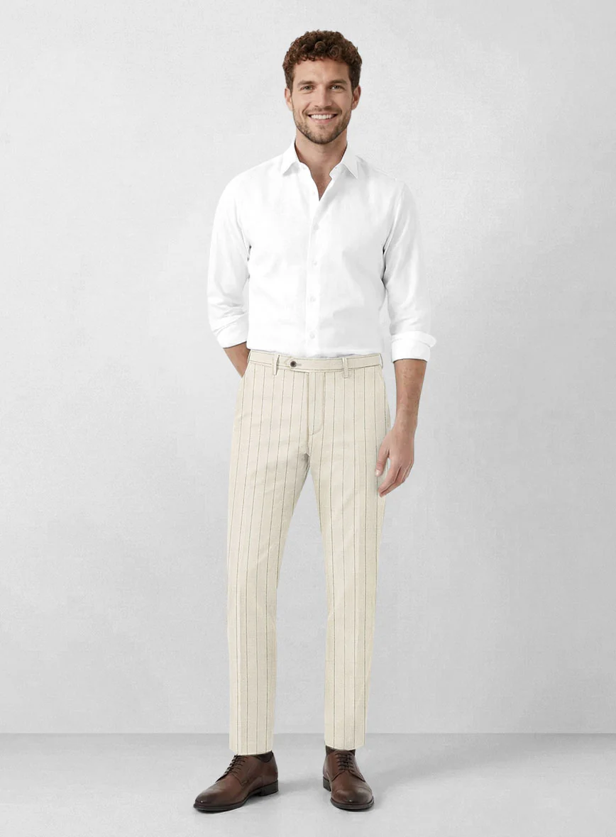 Italian Linen Olissaro Stripe Pants - Image 3