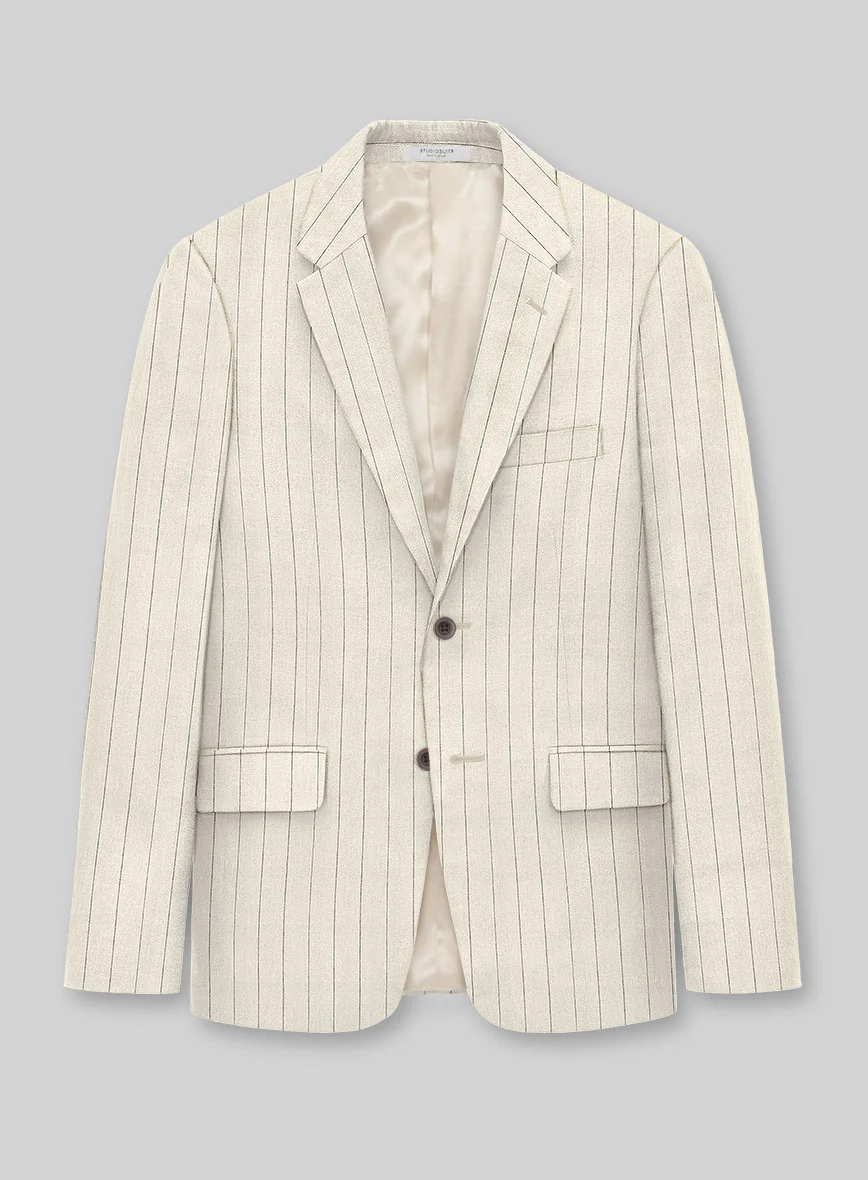 Italian Linen Olissaro Stripe Suit - Image 2
