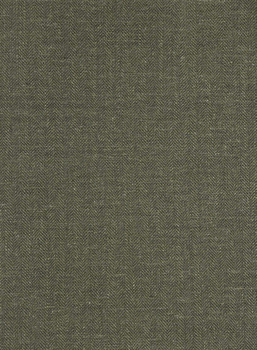 Italian Linen Olivano Herringbone Pants - Image 3
