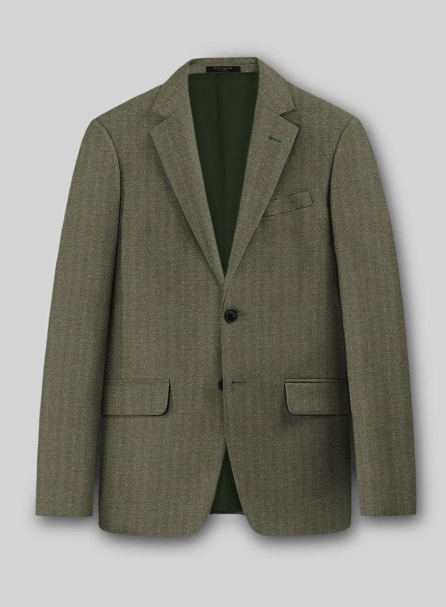 Italian Linen Olivano Herringbone Suit - Image 2