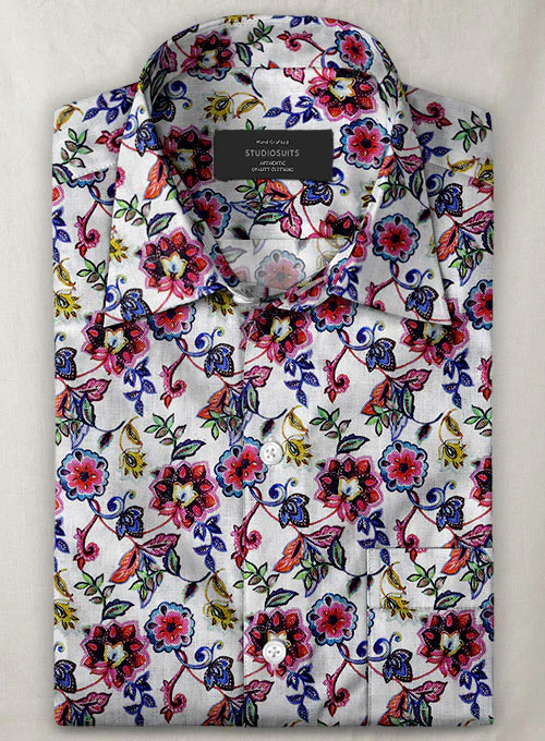 Italian Linen Olivez Shirt - Image 2