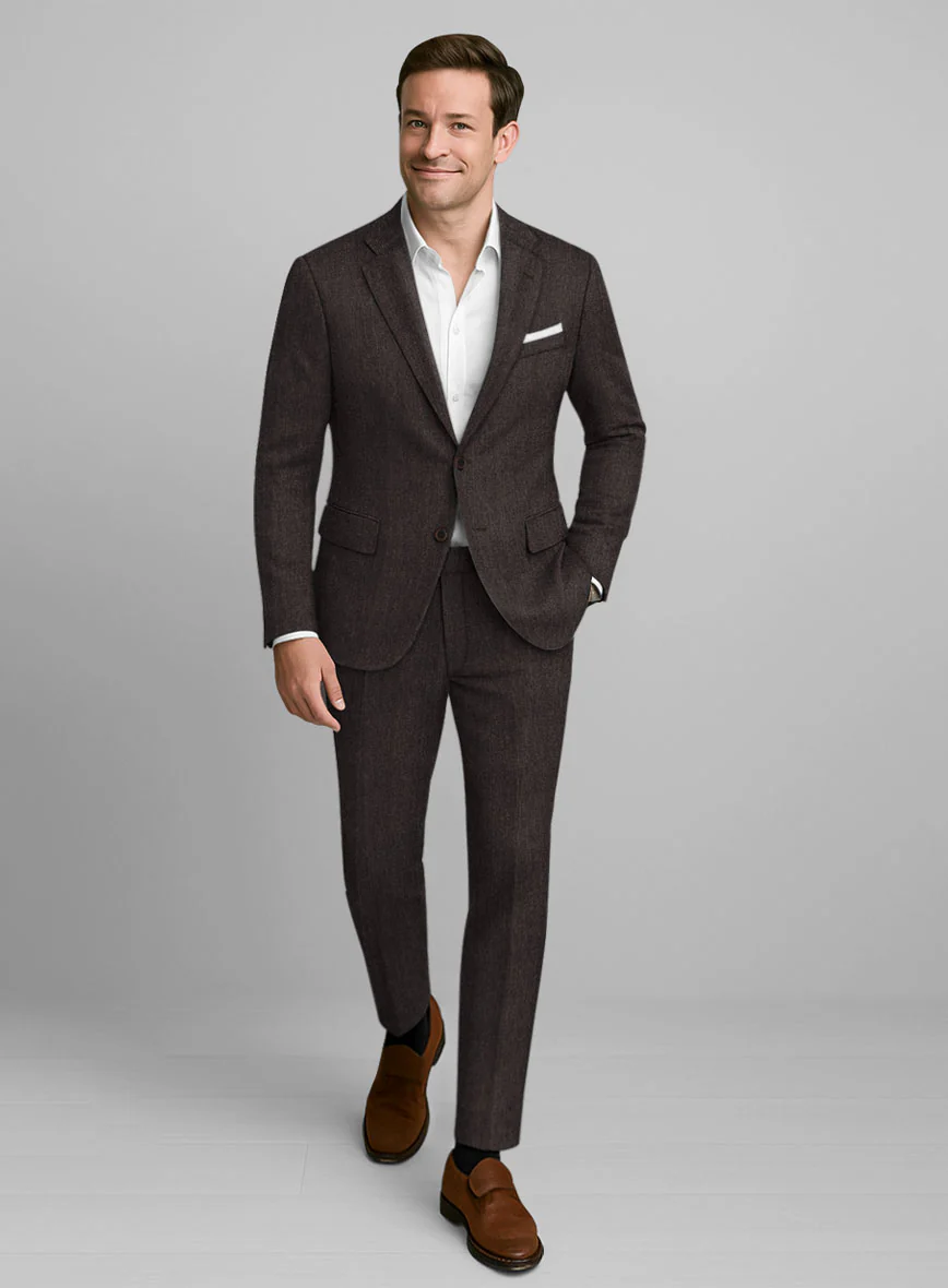 Italian Linen Ombro Herringbone Suit