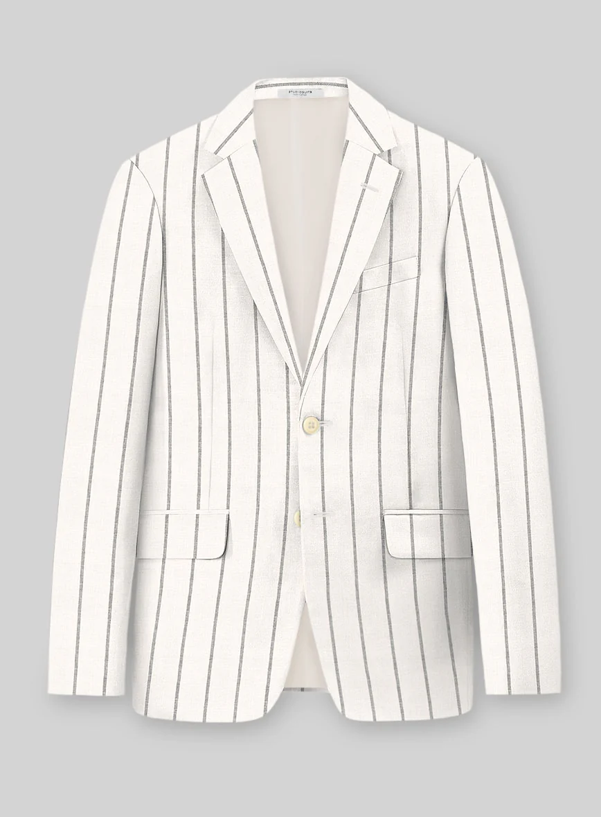 Italian Linen Pinetto Stripe Suit - Image 2