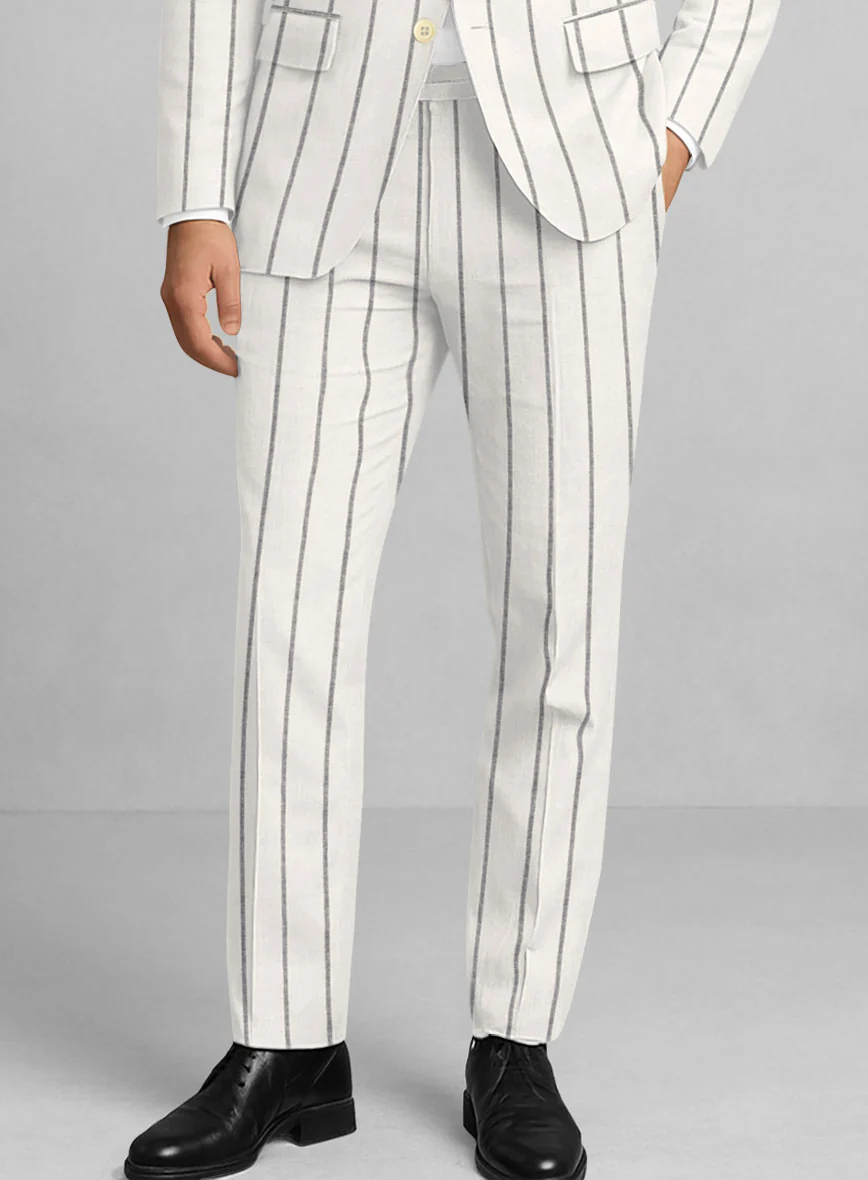 Italian Linen Pinetto Stripe Suit - Image 5