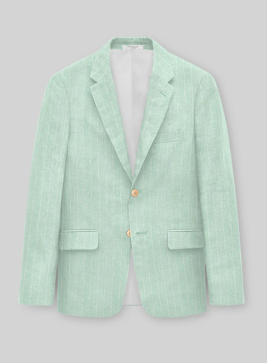 Italian Linen Pistano Stripe Suit - Image 2