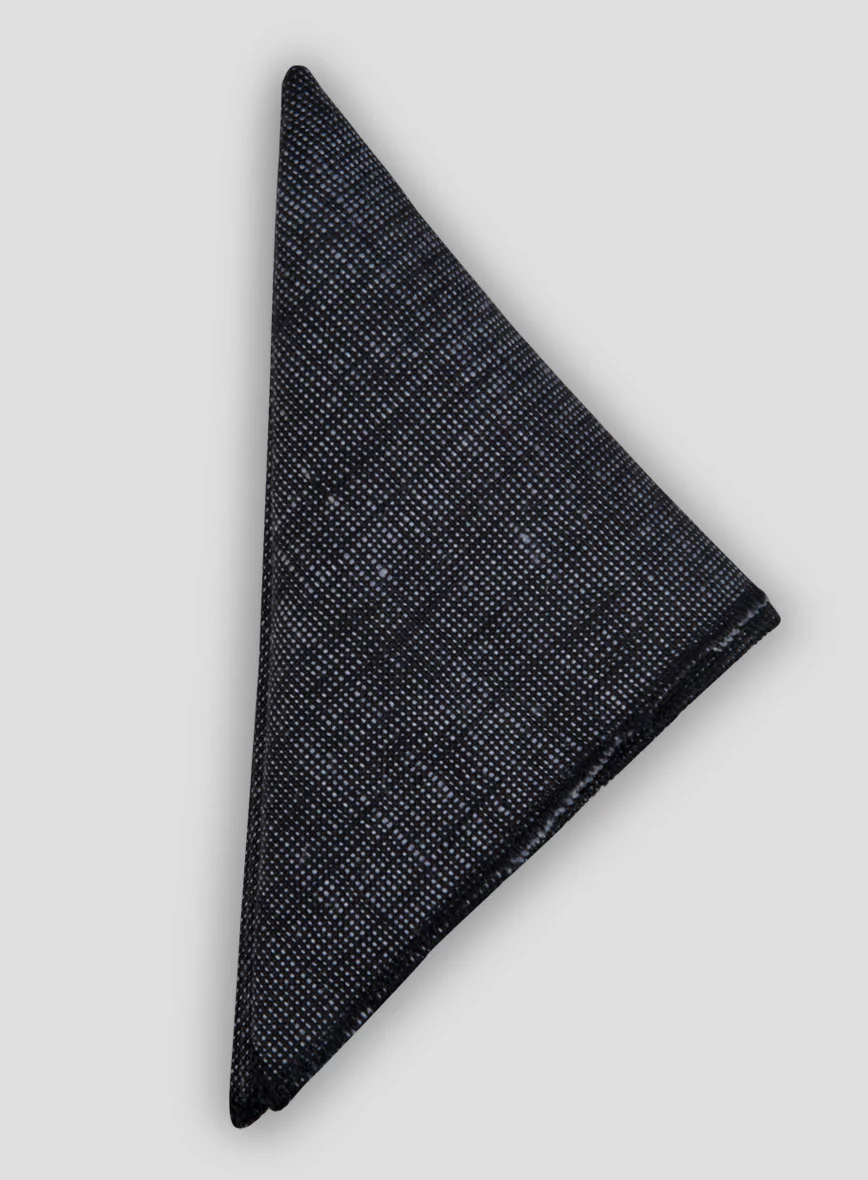 Italian Linen Pocket Square - Blu - Image 2