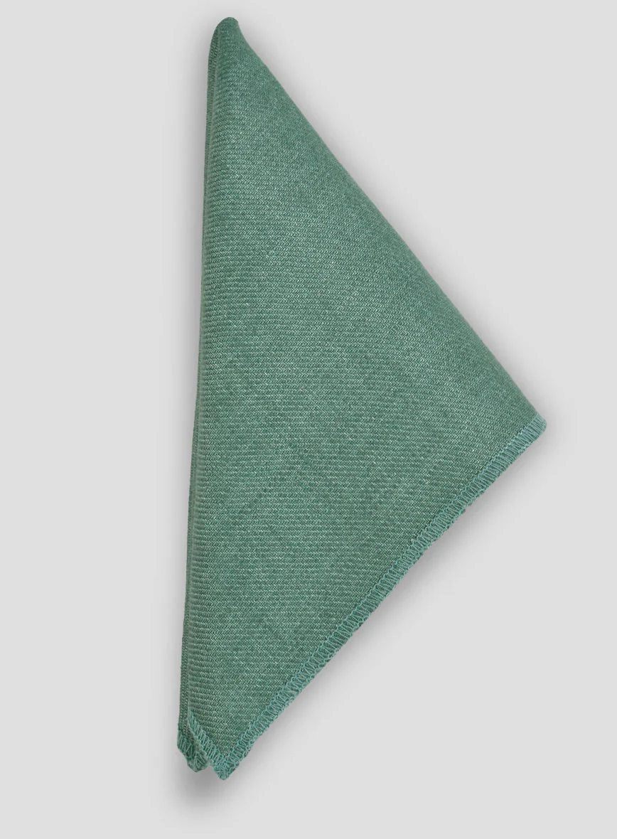 Italian Linen Pocket Square - Brandy Green - Image 2
