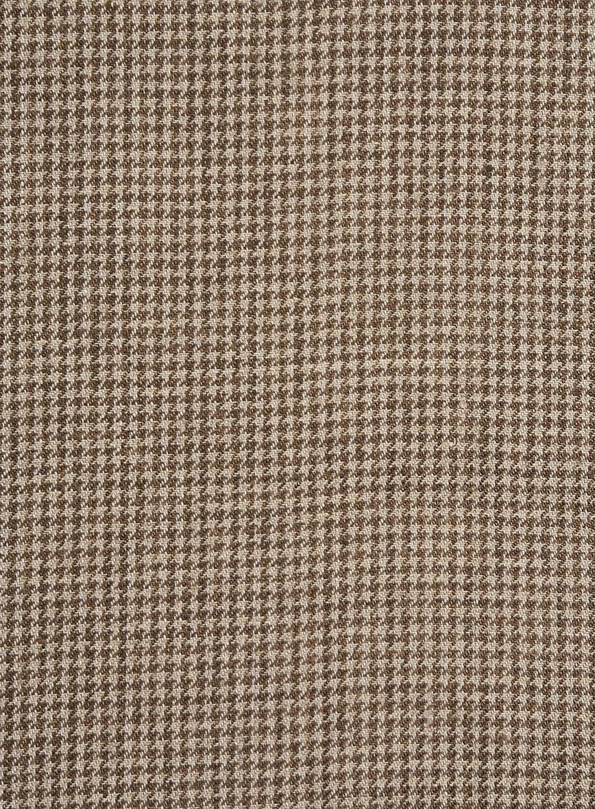 Italian Linen Ruggino Houndstooth Pants - Image 3