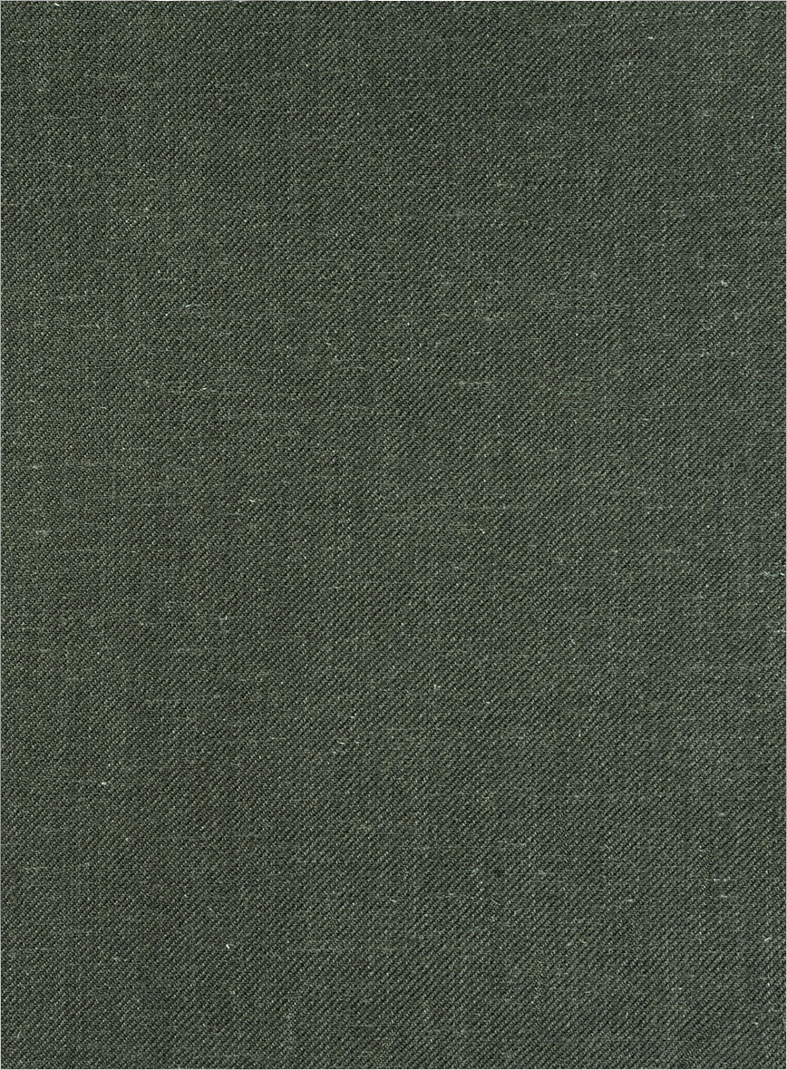 Italian Linen Seaweed Olive Jacket - Image 3