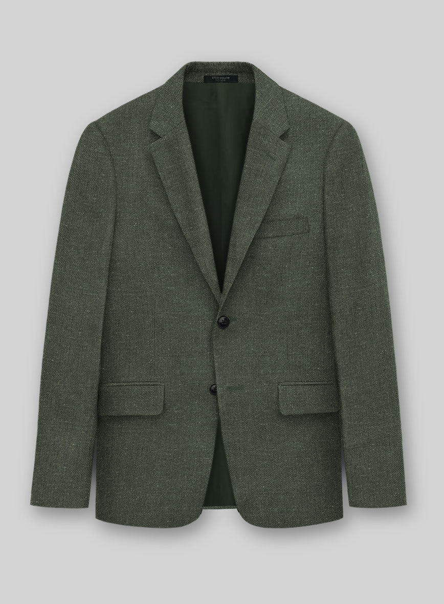 Italian Linen Seaweed Olive Suit - Image 2