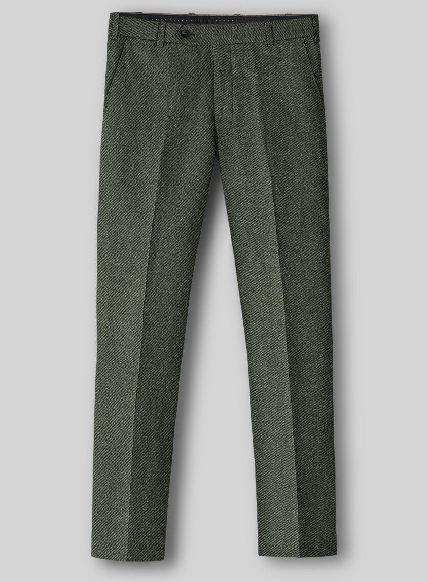Italian Linen Seaweed Olive Suit - Image 4