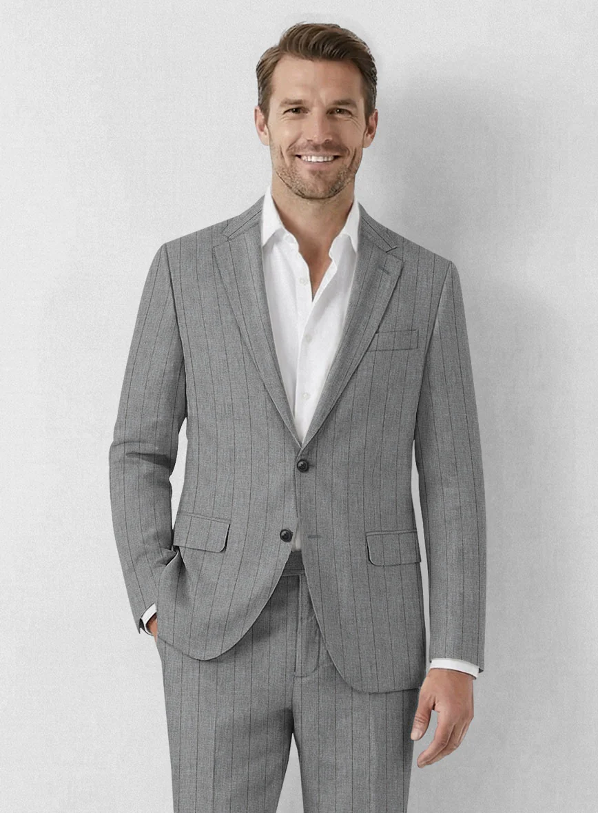 Italian Linen Seravio Stripe Jacket - Image 2