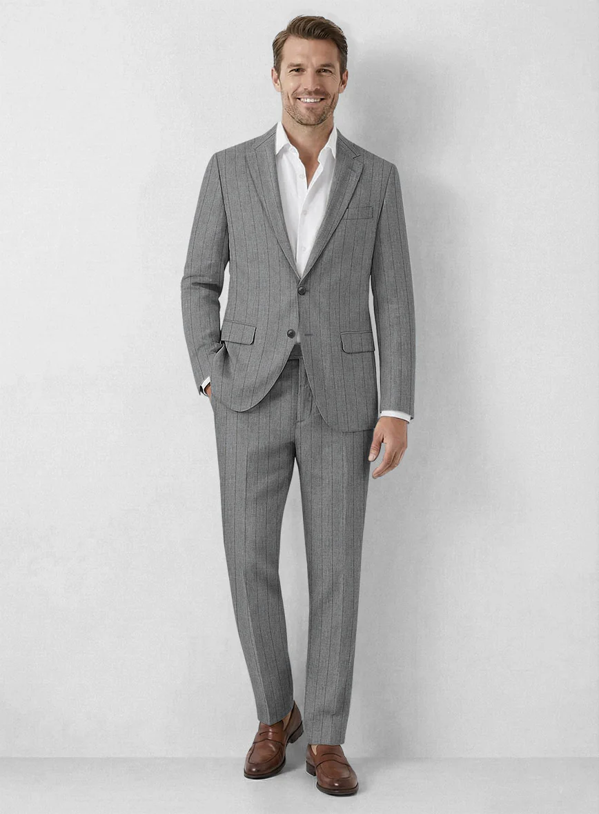 Italian Linen Seravio Stripe Suit