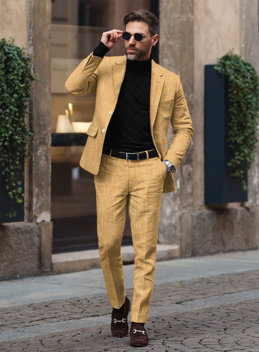 Italian Linen Sunlit Orchid Suit - Image 2