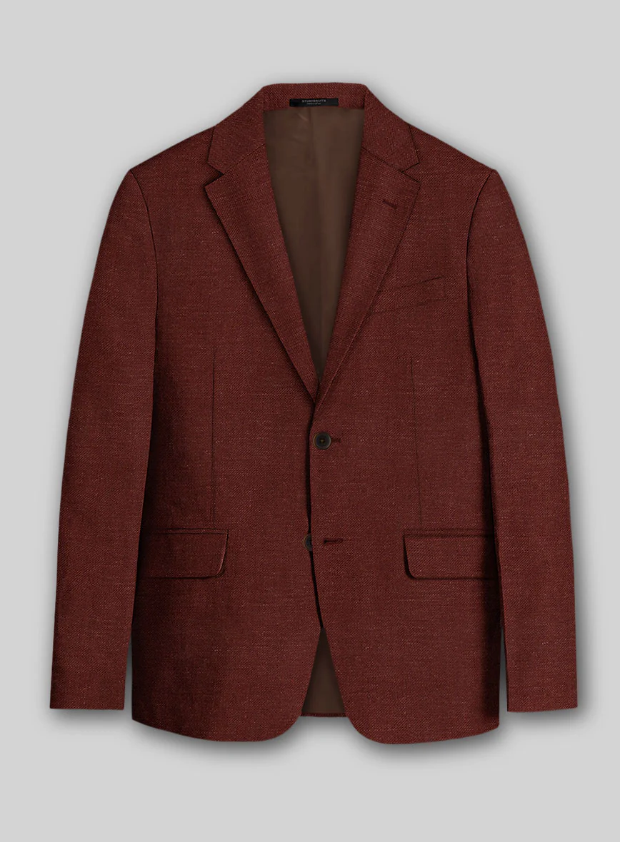 Italian Linen Terra Brown Suit - Image 2
